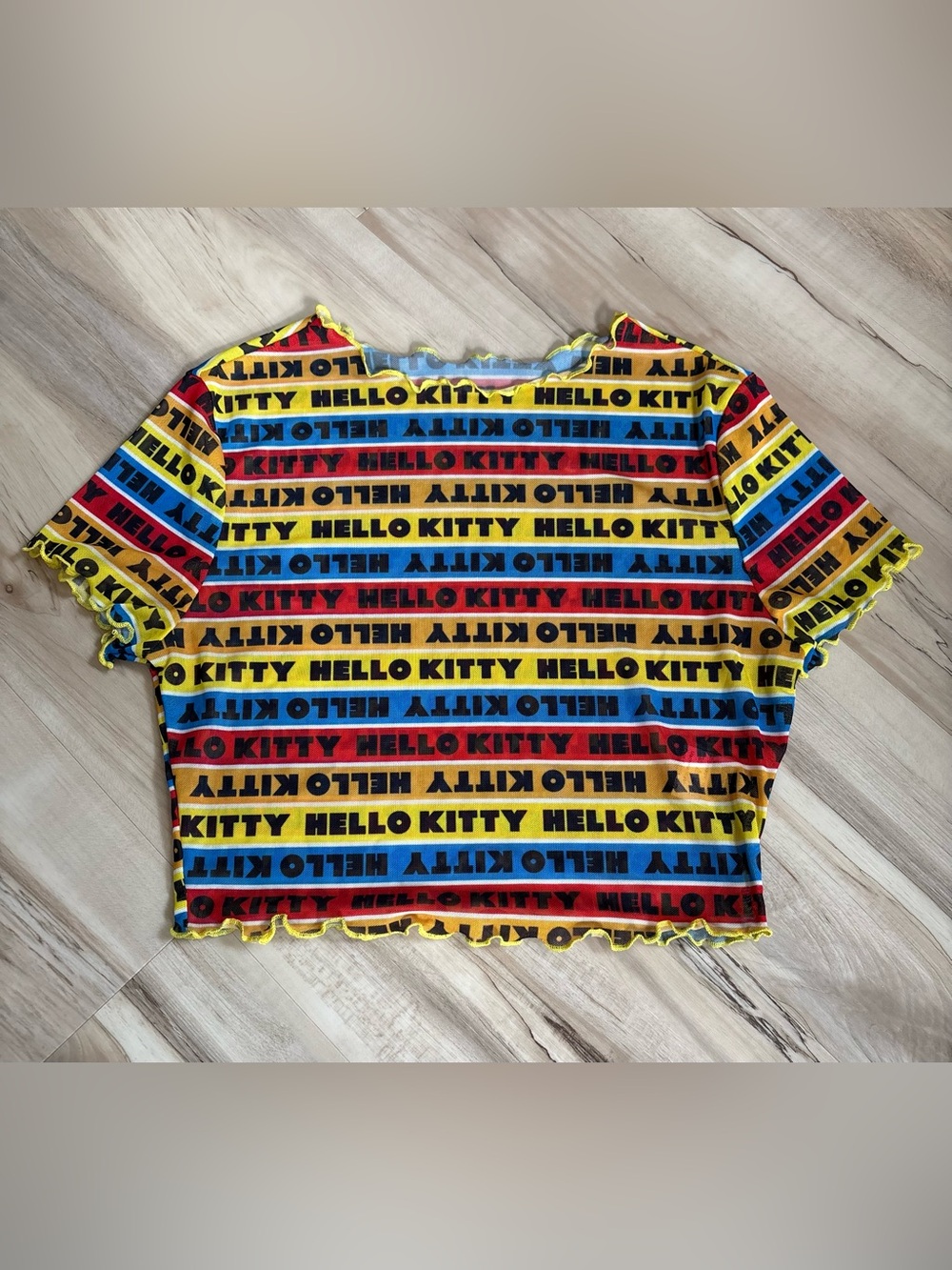 Hello Kitty Striped Crop Tee
